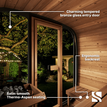 Aspen Peak- Model CL5G 4 Person Cube Series Outdoor Sauna Kit-Sauna-Aspen Peak Solutions