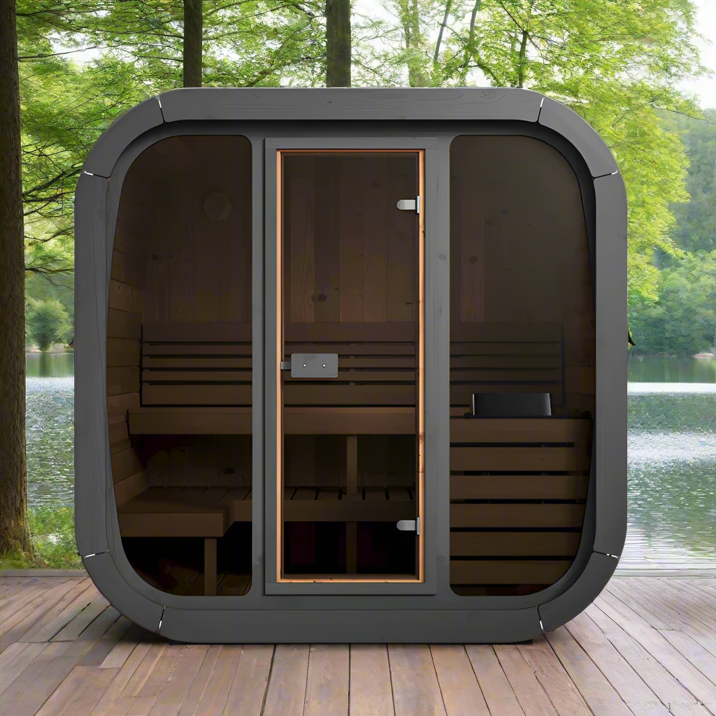 Aspen Peak- Model CL5G 4 Person Cube Series Outdoor Sauna Kit-Sauna-Aspen Peak Solutions