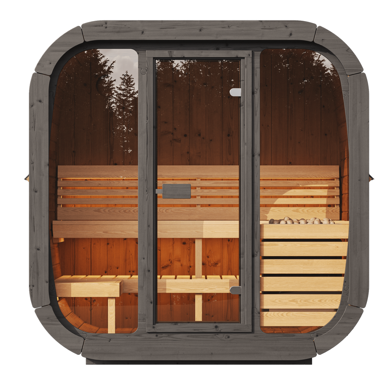 Aspen Peak- Model CL5G 4 Person Cube Series Outdoor Sauna Kit-Sauna-Aspen Peak Solutions