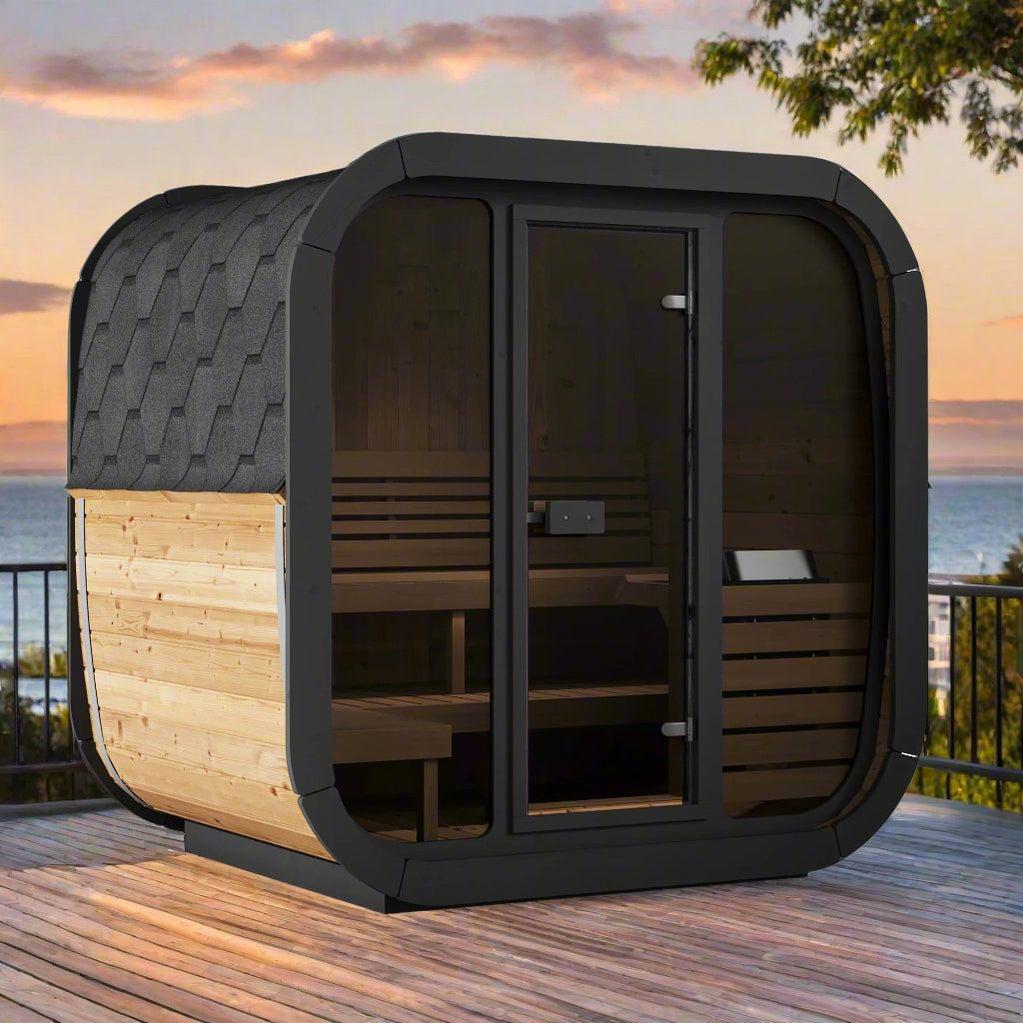Aspen Peak- Model CL5G 4 Person Cube Series Outdoor Sauna Kit-Sauna-Aspen Peak Solutions