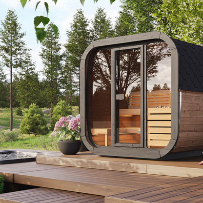 Aspen Peak- Model CL5G 4 Person Cube Series Outdoor Sauna Kit-Sauna-Aspen Peak Solutions