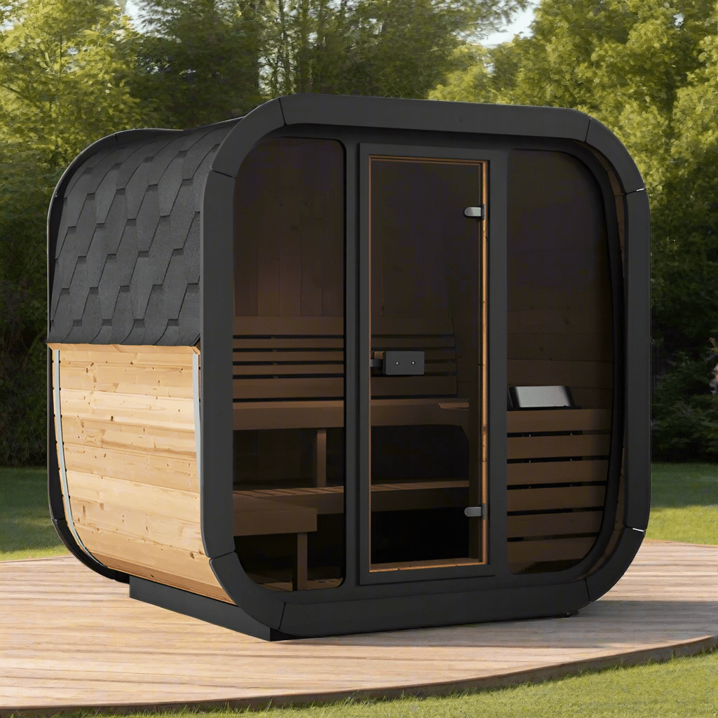 Aspen Peak- Model CL5G 4 Person Cube Series Outdoor Sauna Kit-Sauna-Aspen Peak Solutions