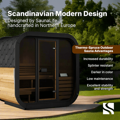Aspen Peak- Model CL5G 4 Person Cube Series Outdoor Sauna Kit-Sauna-Aspen Peak Solutions