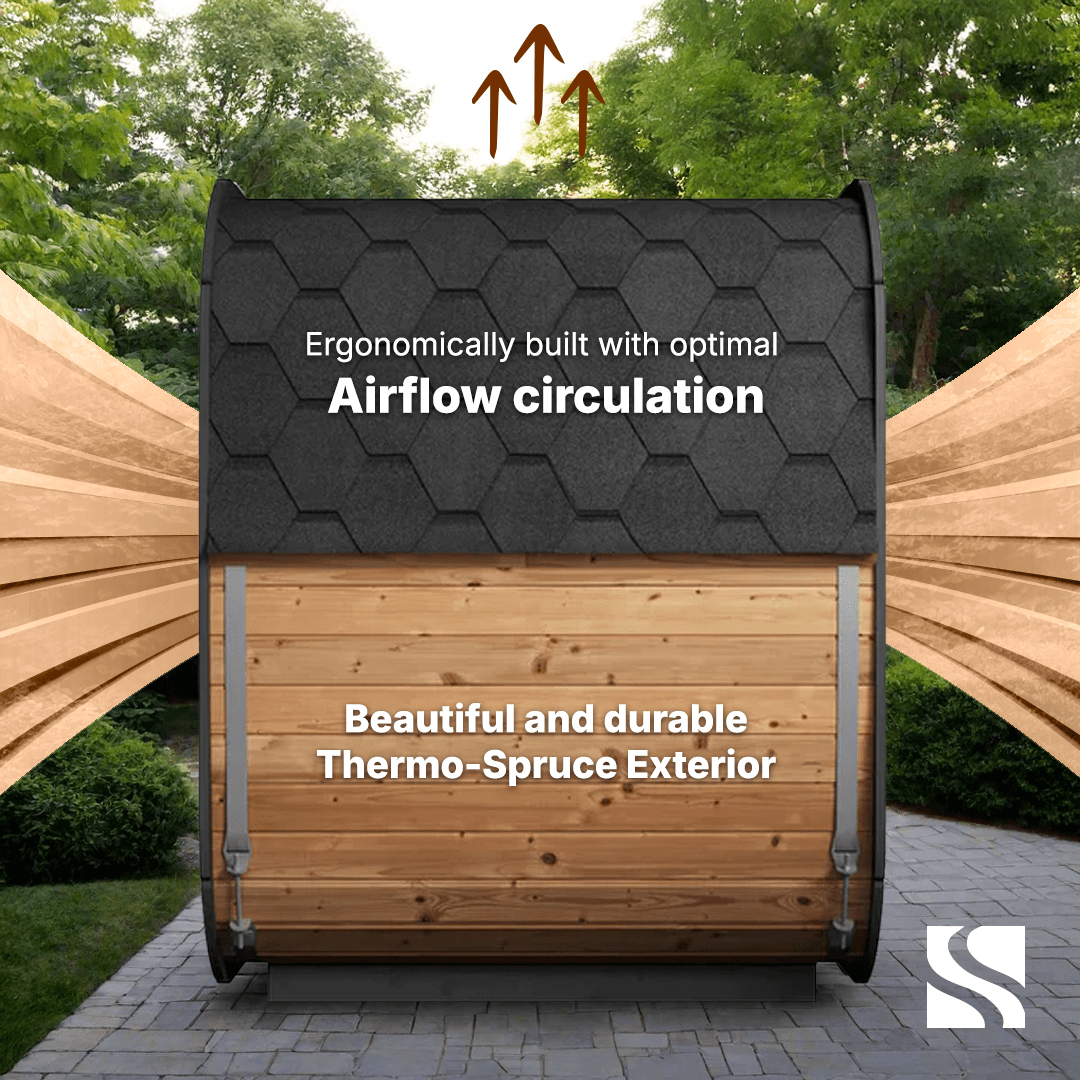 Aspen Peak- Model CL5G 4 Person Cube Series Outdoor Sauna Kit-Sauna-Aspen Peak Solutions