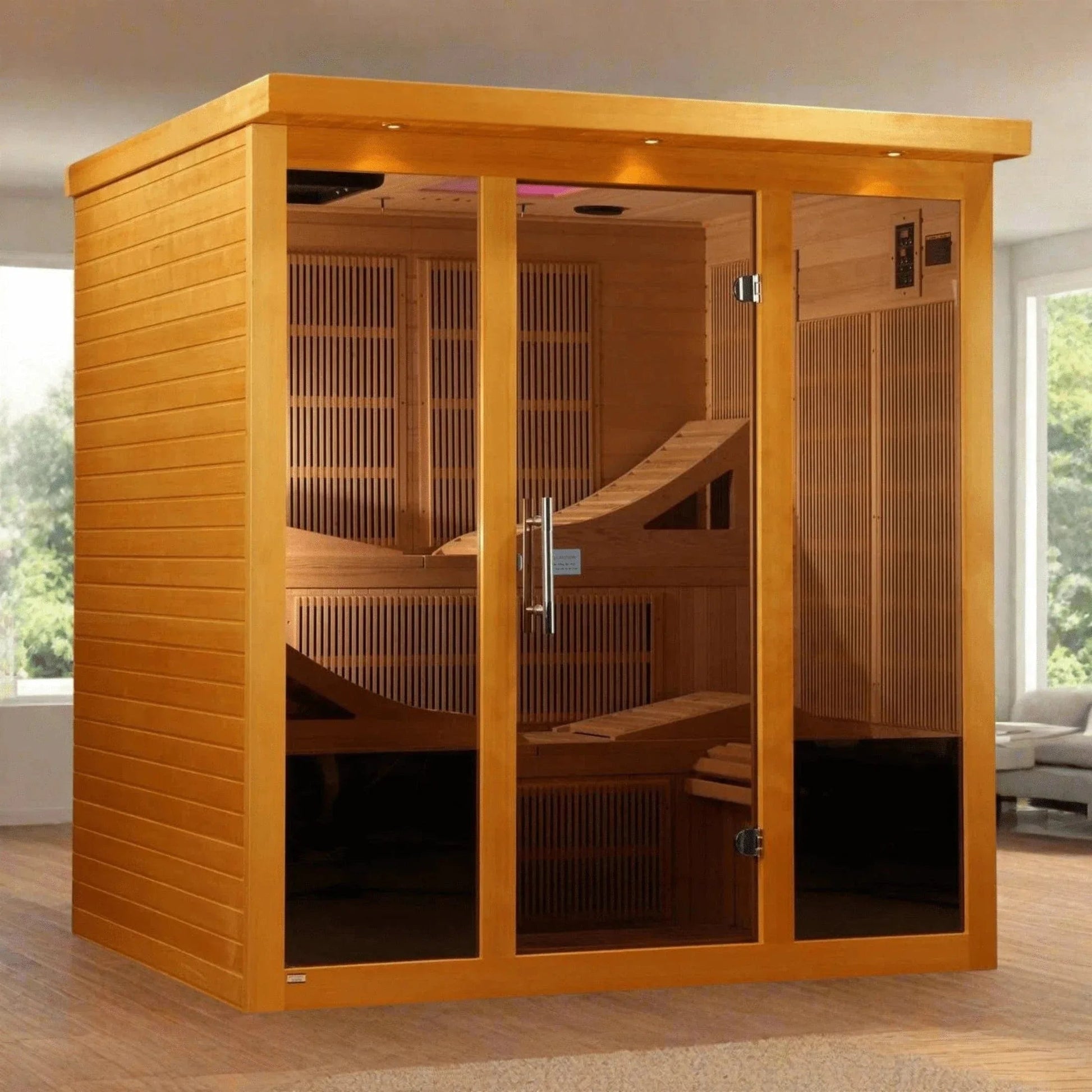Aspen Peak- Monaco 6-person Ultra Low EMF FAR Infrared Sauna - DYN-6996-01 Elite-Sauna-Aspen Peak Solutions