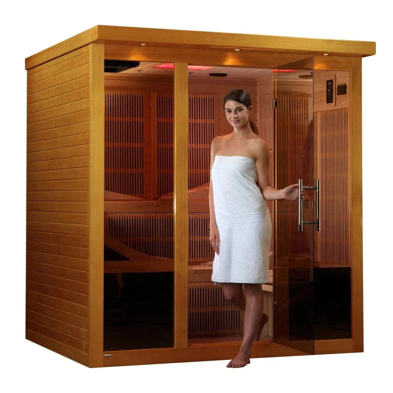 Aspen Peak- Monaco 6-person Ultra Low EMF FAR Infrared Sauna - DYN-6996-01 Elite-Sauna-Aspen Peak Solutions