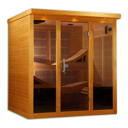 Aspen Peak- Monaco 6-person Ultra Low EMF FAR Infrared Sauna - DYN-6996-01 Elite-Sauna-Aspen Peak Solutions