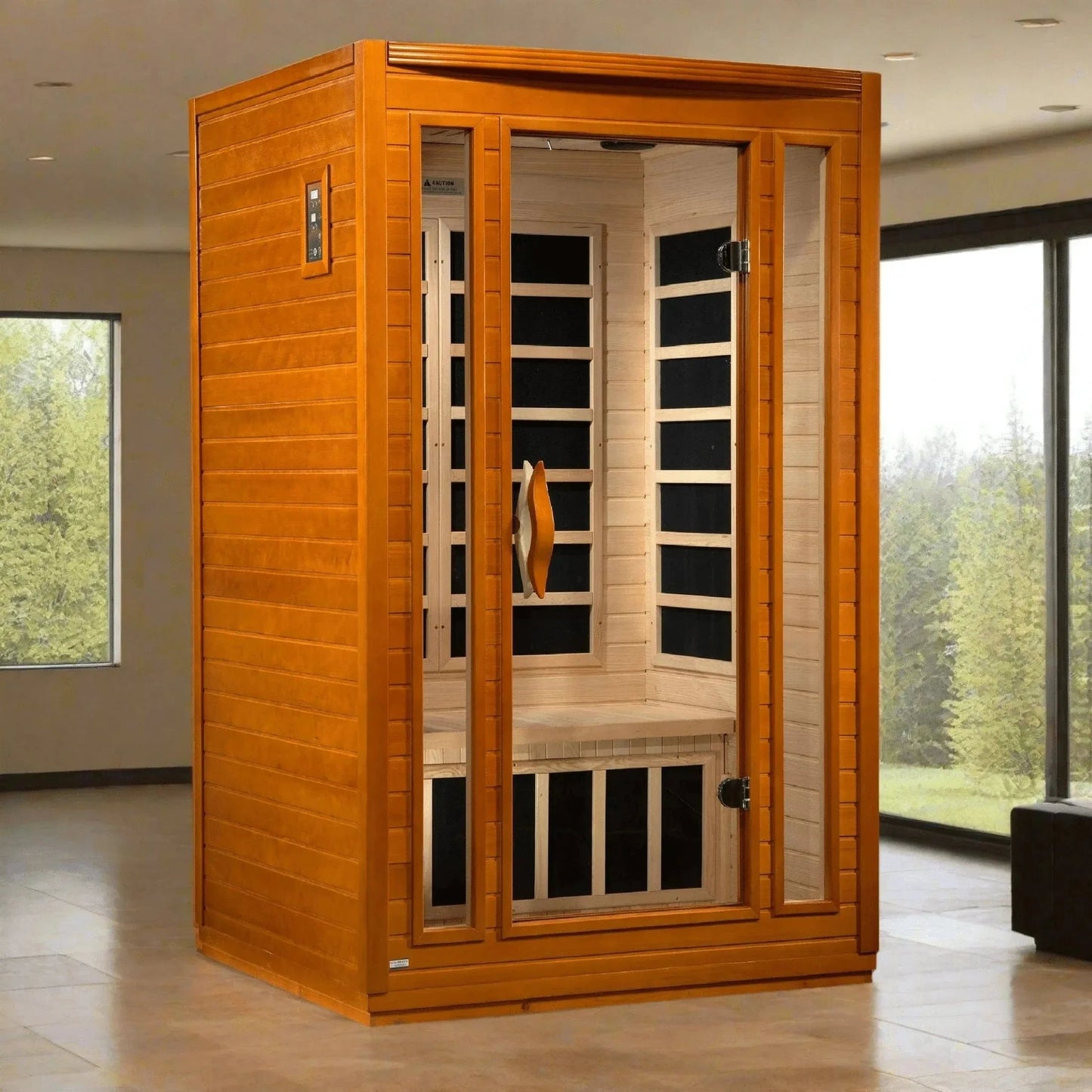 Aspen Peak- "San Marino" 2-person Low EMF FAR Infrared Sauna DYN-6206-01-Sauna-Aspen Peak Solutions