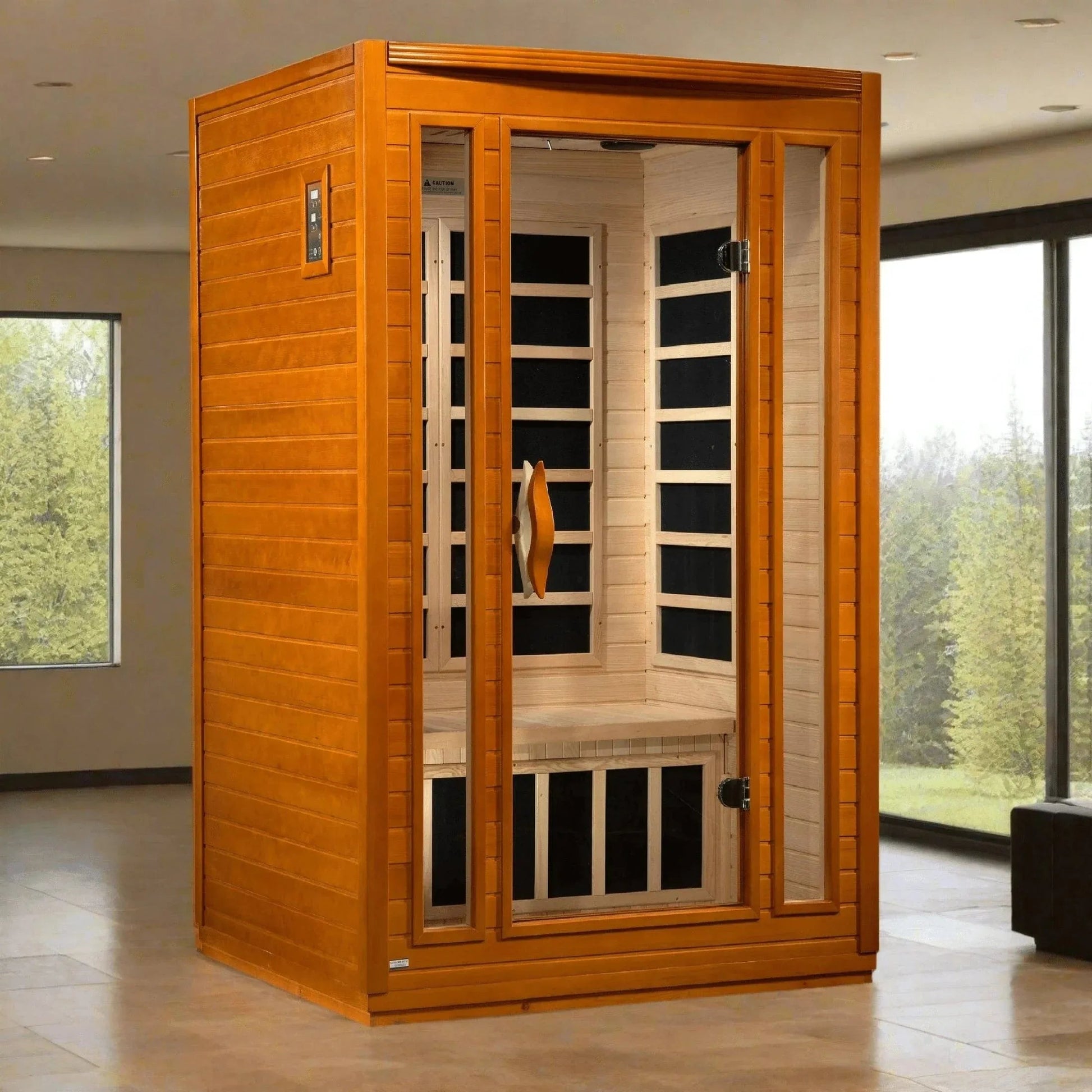 Aspen Peak- "San Marino" 2-person Low EMF FAR Infrared Sauna DYN-6206-01-Sauna-Aspen Peak Solutions