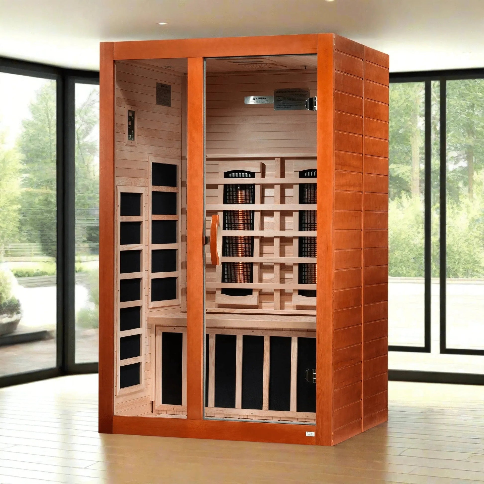 Aspen Peak- "Santiago" 2-person Full Spectrum Near Zero EMF FAR Infrared Sauna DYN-6209-03 FS-Sauna-Aspen Peak Solutions