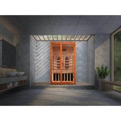 Aspen Peak- "Santiago" 2-person Full Spectrum Near Zero EMF FAR Infrared Sauna DYN-6209-03 FS-Sauna-Aspen Peak Solutions