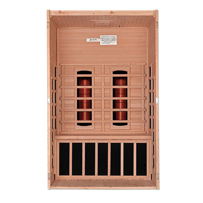 Aspen Peak- "Santiago" 2-person Full Spectrum Near Zero EMF FAR Infrared Sauna DYN-6209-03 FS-Sauna-Aspen Peak Solutions