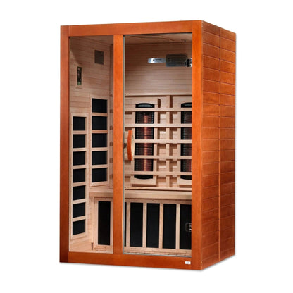 Aspen Peak- "Santiago" 2-person Full Spectrum Near Zero EMF FAR Infrared Sauna DYN-6209-03 FS-Sauna-Aspen Peak Solutions