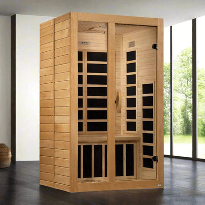 Aspen Peak- "Santiago" 2-person Low EMF FAR Infrared Sauna DYN-6209-01-Sauna-Aspen Peak Solutions