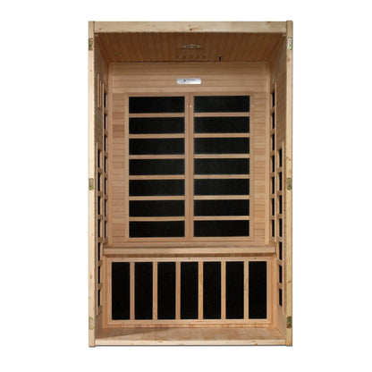Aspen Peak- "Santiago" 2-person Low EMF FAR Infrared Sauna DYN-6209-01-Sauna-Aspen Peak Solutions