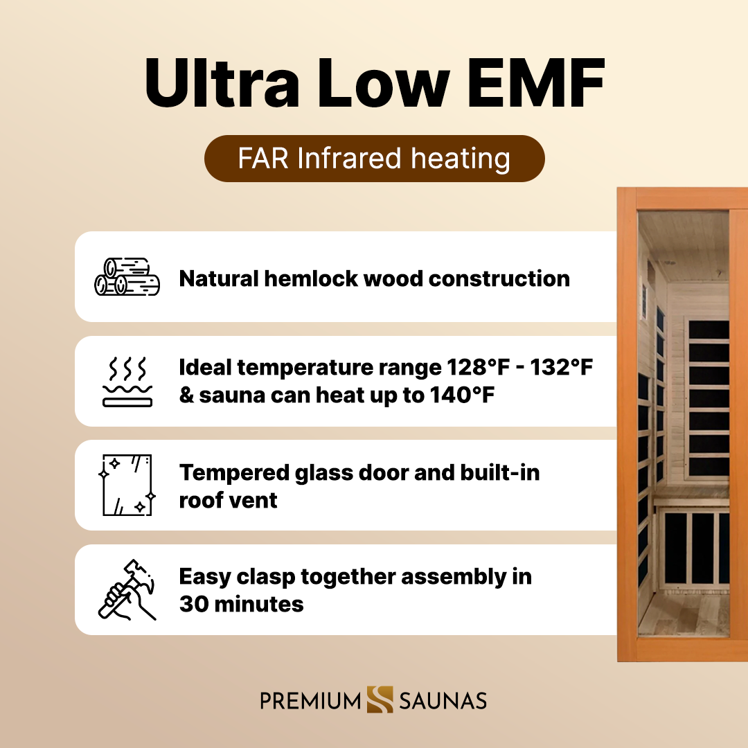 Aspen Peak- Santiago Elite 2-person Ultra Low EMF FAR Infrared Sauna - DYN-6209-02 Elite-Sauna-Aspen Peak Solutions