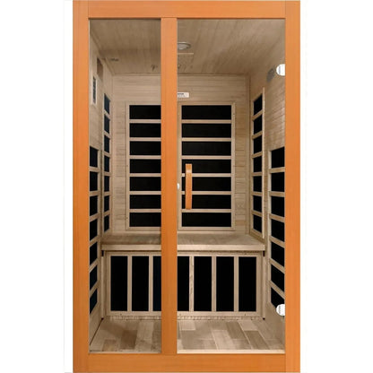 Aspen Peak- Santiago Elite 2-person Ultra Low EMF FAR Infrared Sauna - DYN-6209-02 Elite-Sauna-Aspen Peak Solutions