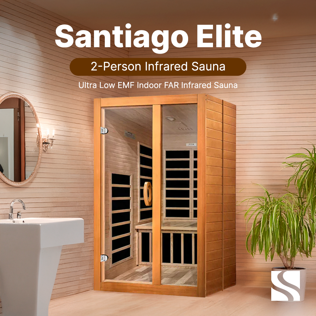 Aspen Peak- Santiago Elite 2-person Ultra Low EMF FAR Infrared Sauna - DYN-6209-02 Elite-Sauna-Aspen Peak Solutions