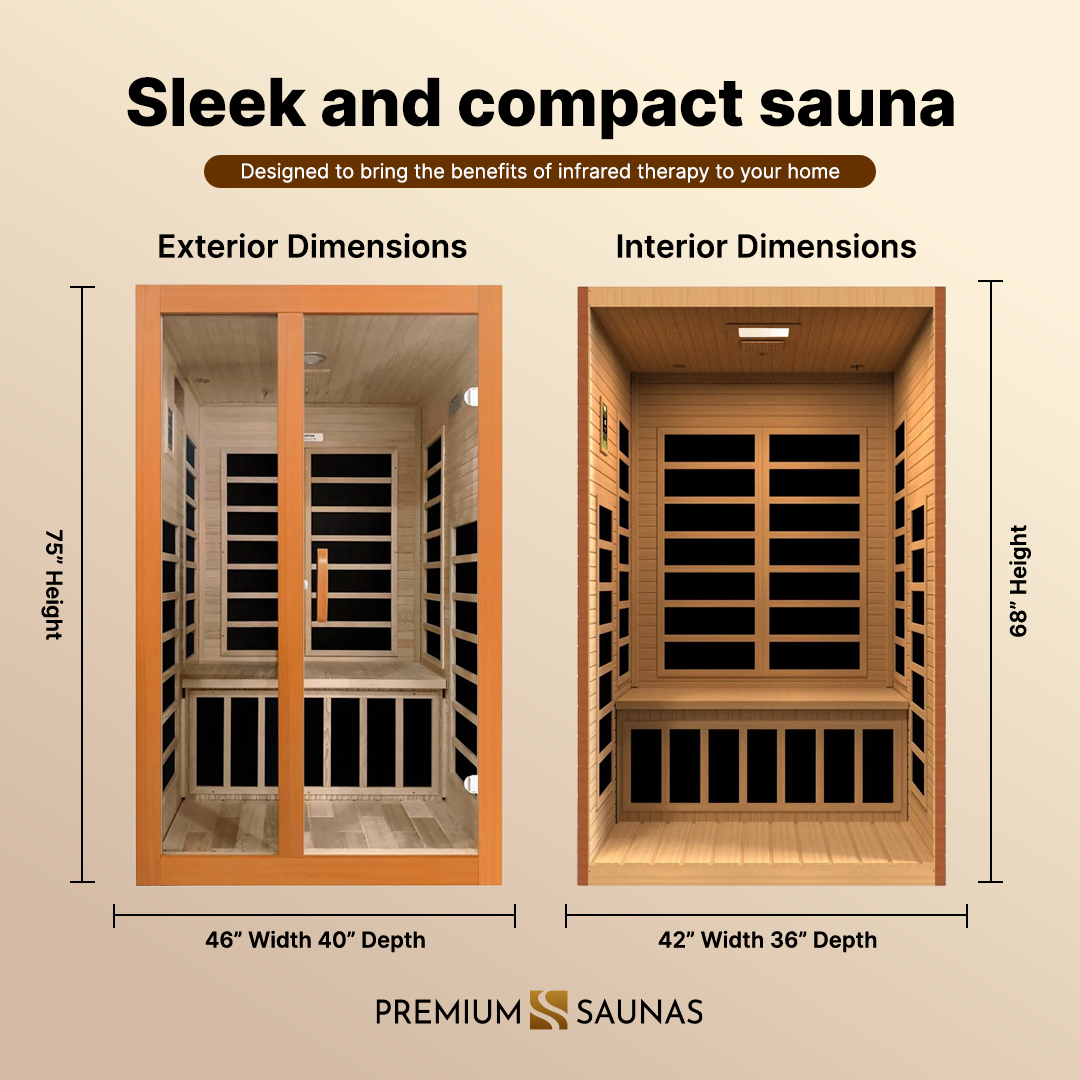 Aspen Peak- Santiago Elite 2-person Ultra Low EMF FAR Infrared Sauna - DYN-6209-02 Elite-Sauna-Aspen Peak Solutions