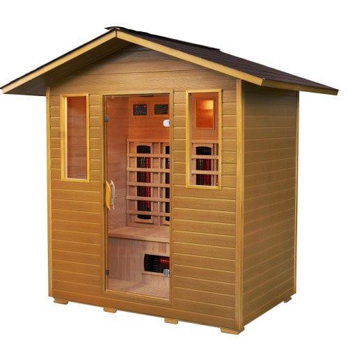 Aspen Peak- Saunatkssl Cayenne 4-Person Outdoor Infrared Sauna 400D-Sauna-Aspen Peak Solutions