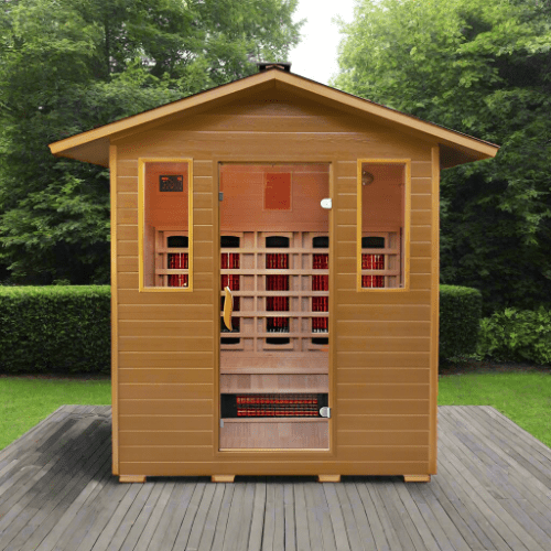 Aspen Peak- Saunatkssl Cayenne 4-Person Outdoor Infrared Sauna 400D-Sauna-Aspen Peak Solutions