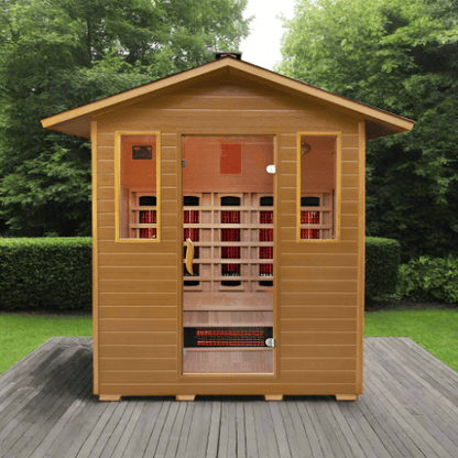 Aspen Peak- Saunatkssl Cayenne 4-Person Outdoor Infrared Sauna 400D-Sauna-Aspen Peak Solutions