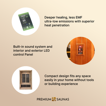 Aspen Peak- "Venice" 2-person Low EMF FAR Infrared Sauna DYN-6210-01-Sauna-Aspen Peak Solutions