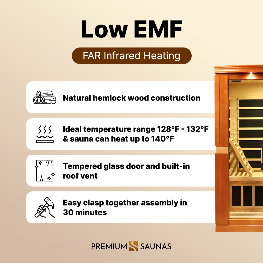 Aspen Peak- "Venice" 2-person Low EMF FAR Infrared Sauna DYN-6210-01-Sauna-Aspen Peak Solutions