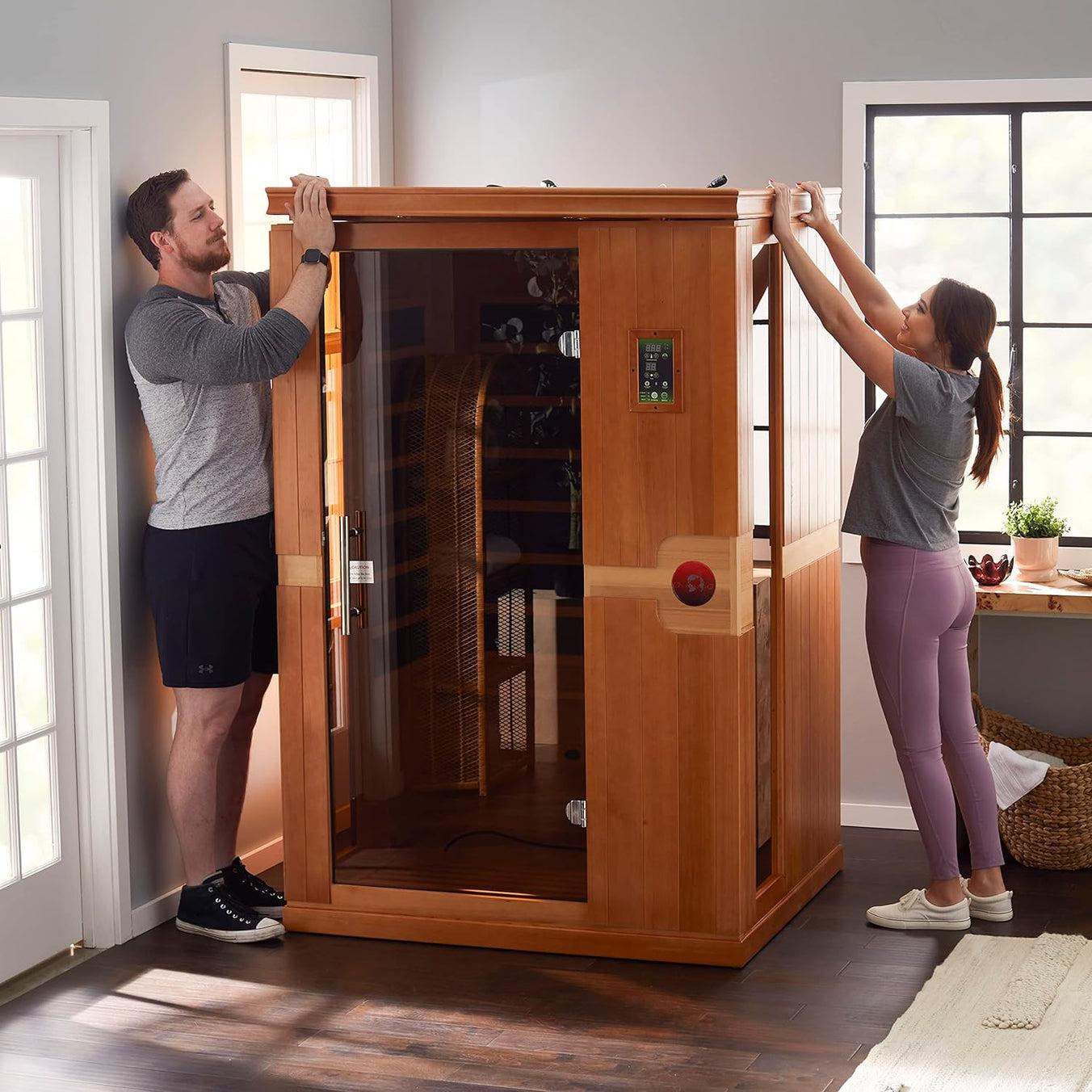 Aspen Peak- "Venice" 2-person Low EMF FAR Infrared Sauna DYN-6210-01-Sauna-Aspen Peak Solutions