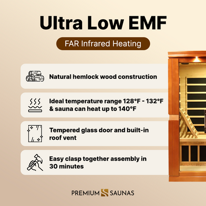 Aspen Peak- Venice Elite 2-person Ultra Low EMF FAR Infrared Sauna - DYN-6210-01 Elite-Sauna-Aspen Peak Solutions