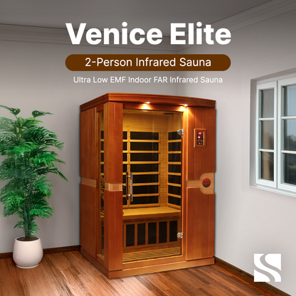 Aspen Peak- Venice Elite 2-person Ultra Low EMF FAR Infrared Sauna - DYN-6210-01 Elite-Sauna-Aspen Peak Solutions