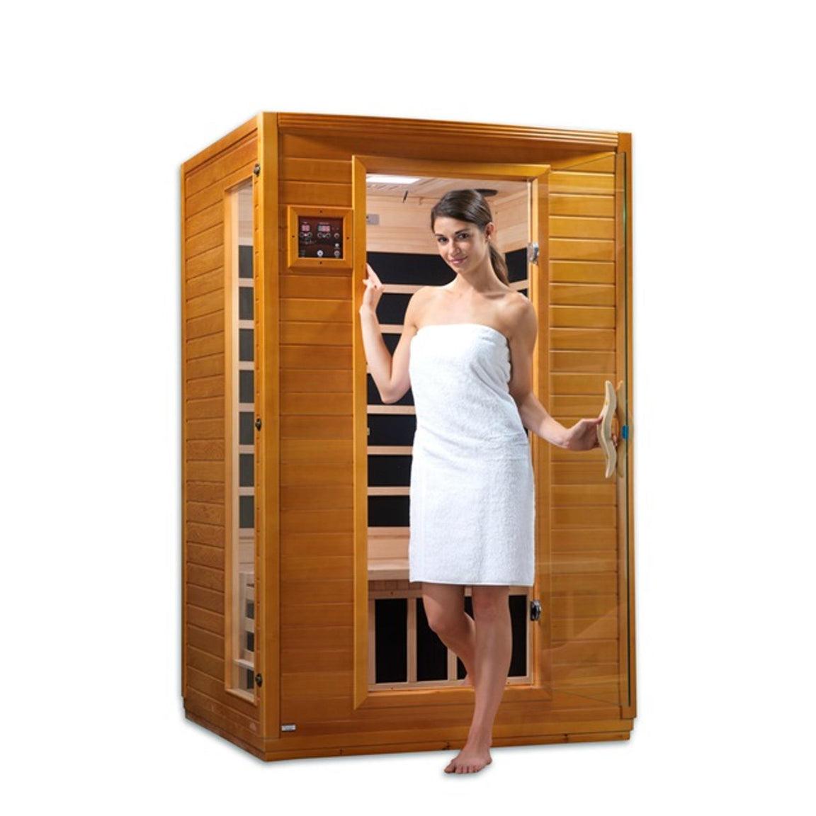 Aspen Peak- "Versailles" 2-person Low EMF FAR Infrared Sauna DYN-6202-03-Sauna-Aspen Peak Solutions