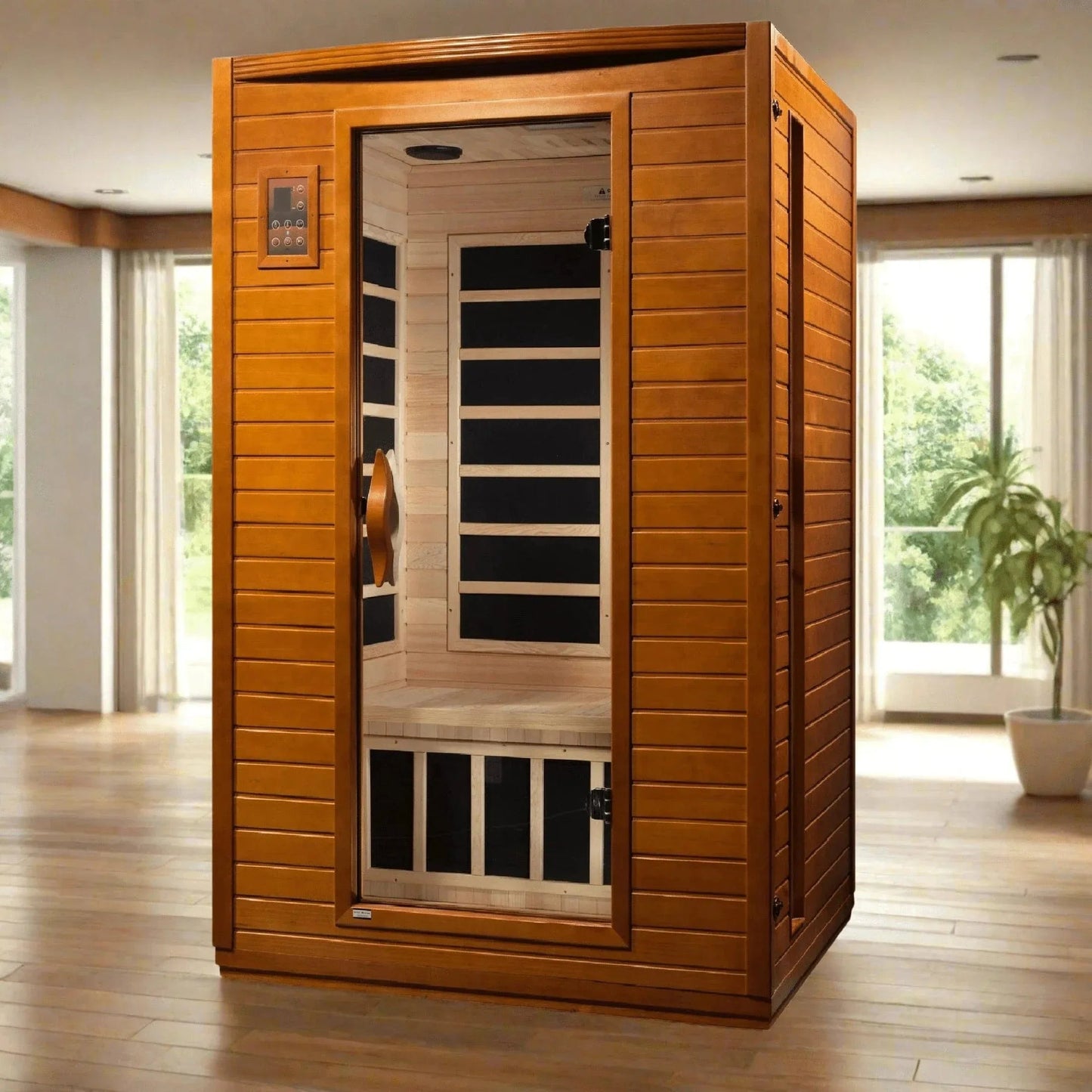 Aspen Peak- "Versailles" 2-person Low EMF FAR Infrared Sauna DYN-6202-03-Sauna-Aspen Peak Solutions