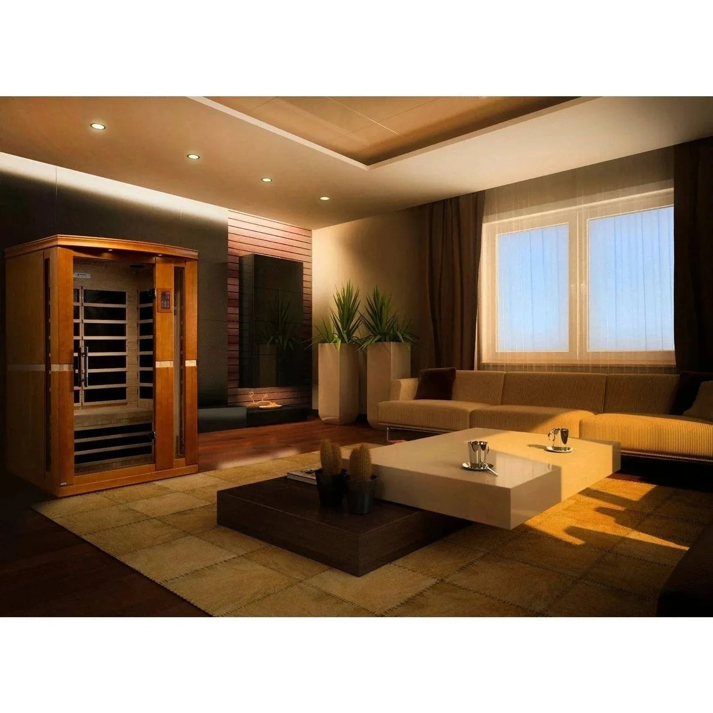 Aspen Peak- "Vittoria" 2-person Low EMF FAR Infrared Sauna - DYN-6220-01-Sauna-Aspen Peak Solutions