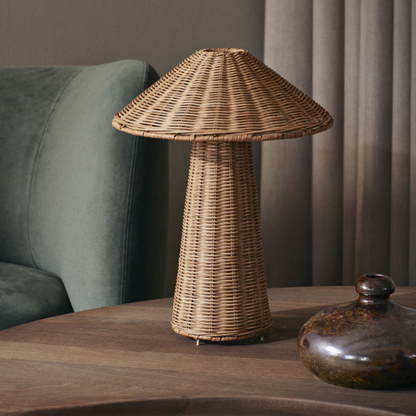 Hand Braided Rattan Table Lamp
