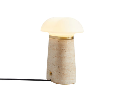 Opal Glass Table Lamp with Sculptural Base
