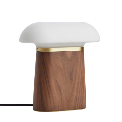 Opal Glass Table Lamp with Sculptural Base