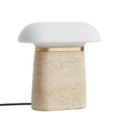 Opal Glass Table Lamp with Sculptural Base
